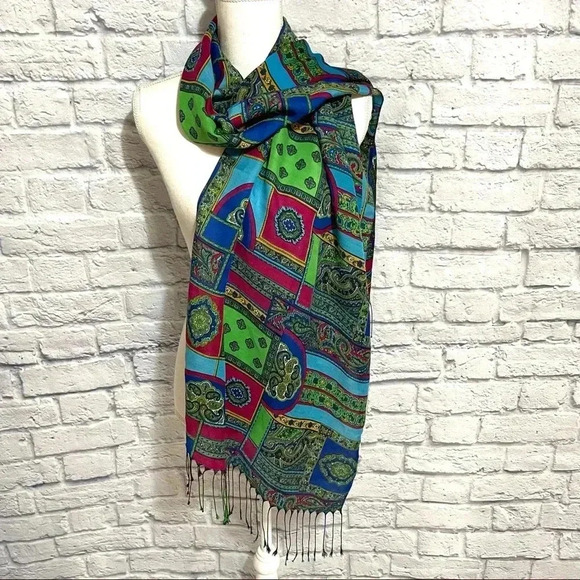Nordstrom Colorful Scarf Made in Italy - Picture 1 of 3